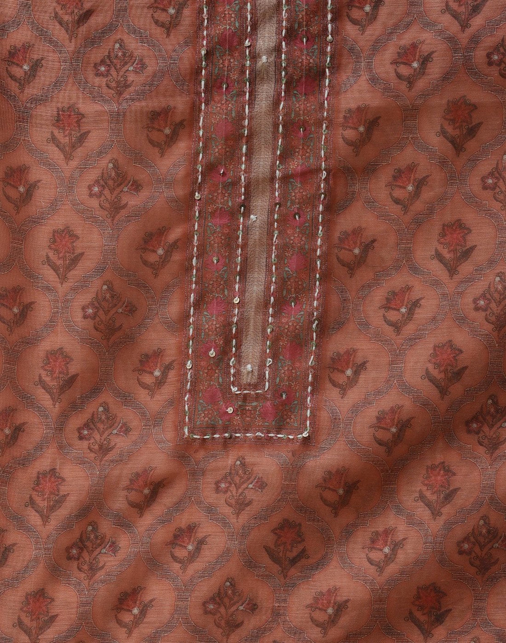 Printed Chanderi Suit Piece