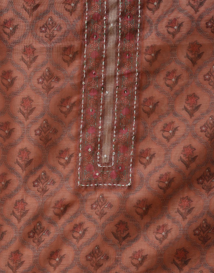 Printed Chanderi Suit Piece