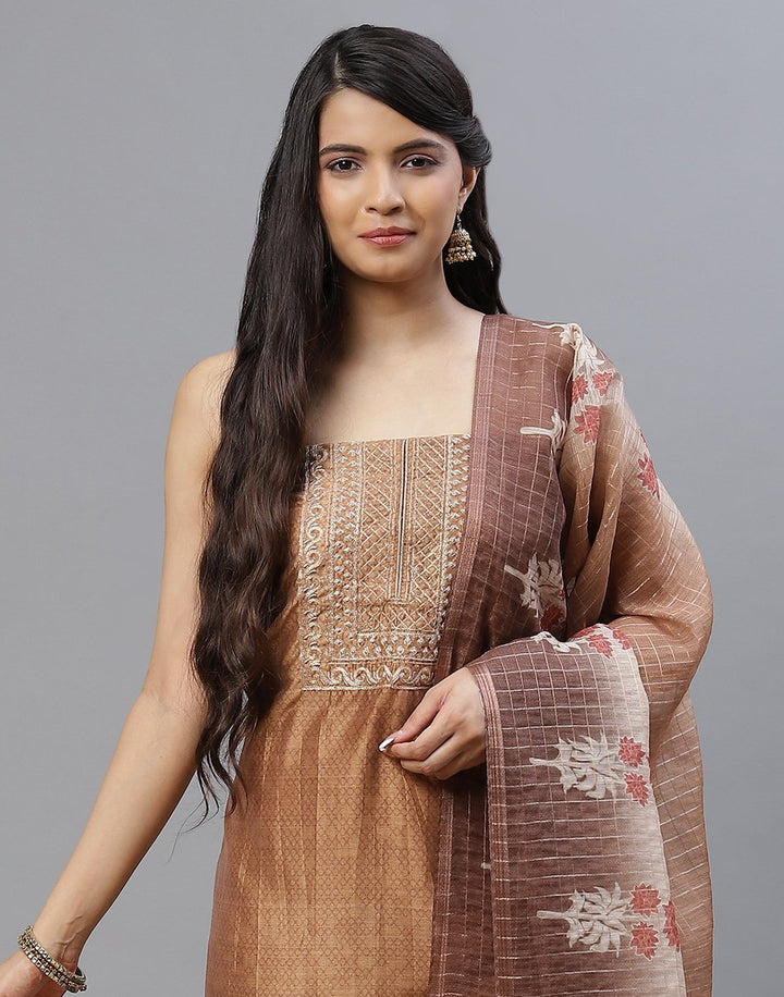 Cotton Printed Embroidered Suit piece