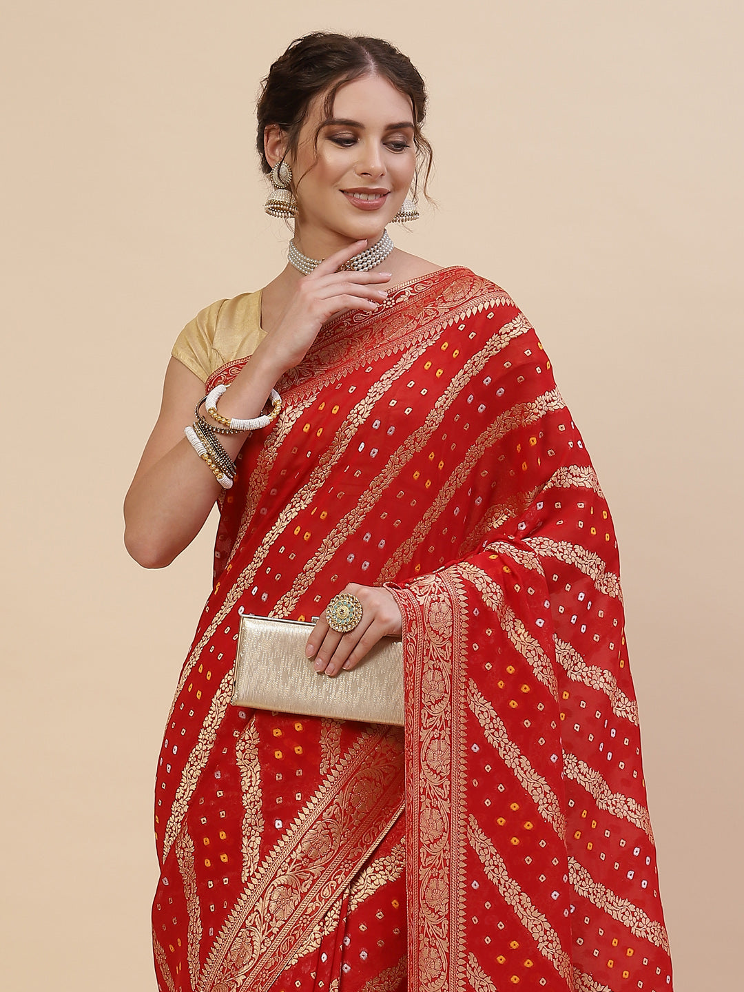 Gharchola Banarasi Plain Saree
