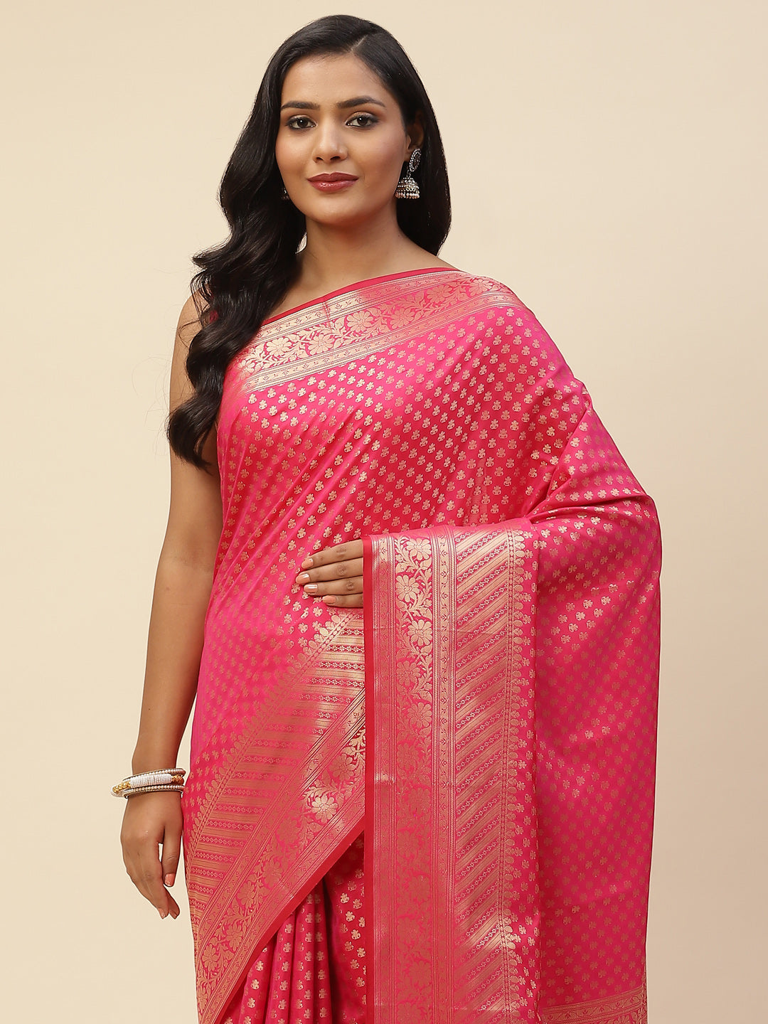 Zari Booti Cotton Woven Saree