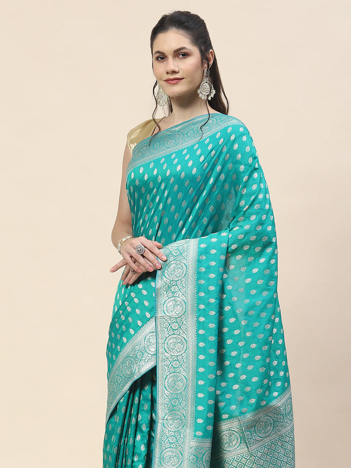 Zari Booti Woven Art Silk Banarsi Saree