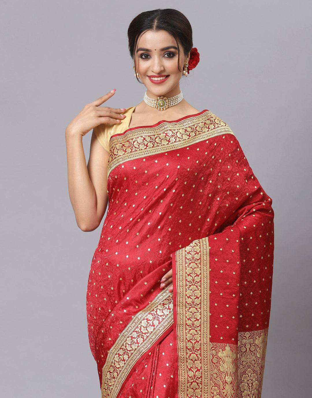 MBZ Meena Bazaar-Woven Banarasi Tanchoi Saree
