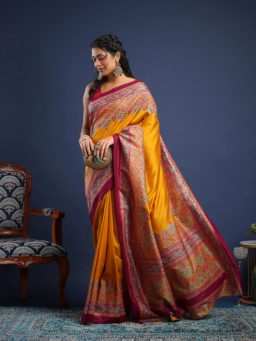 Digital Printed Art Silk Saree