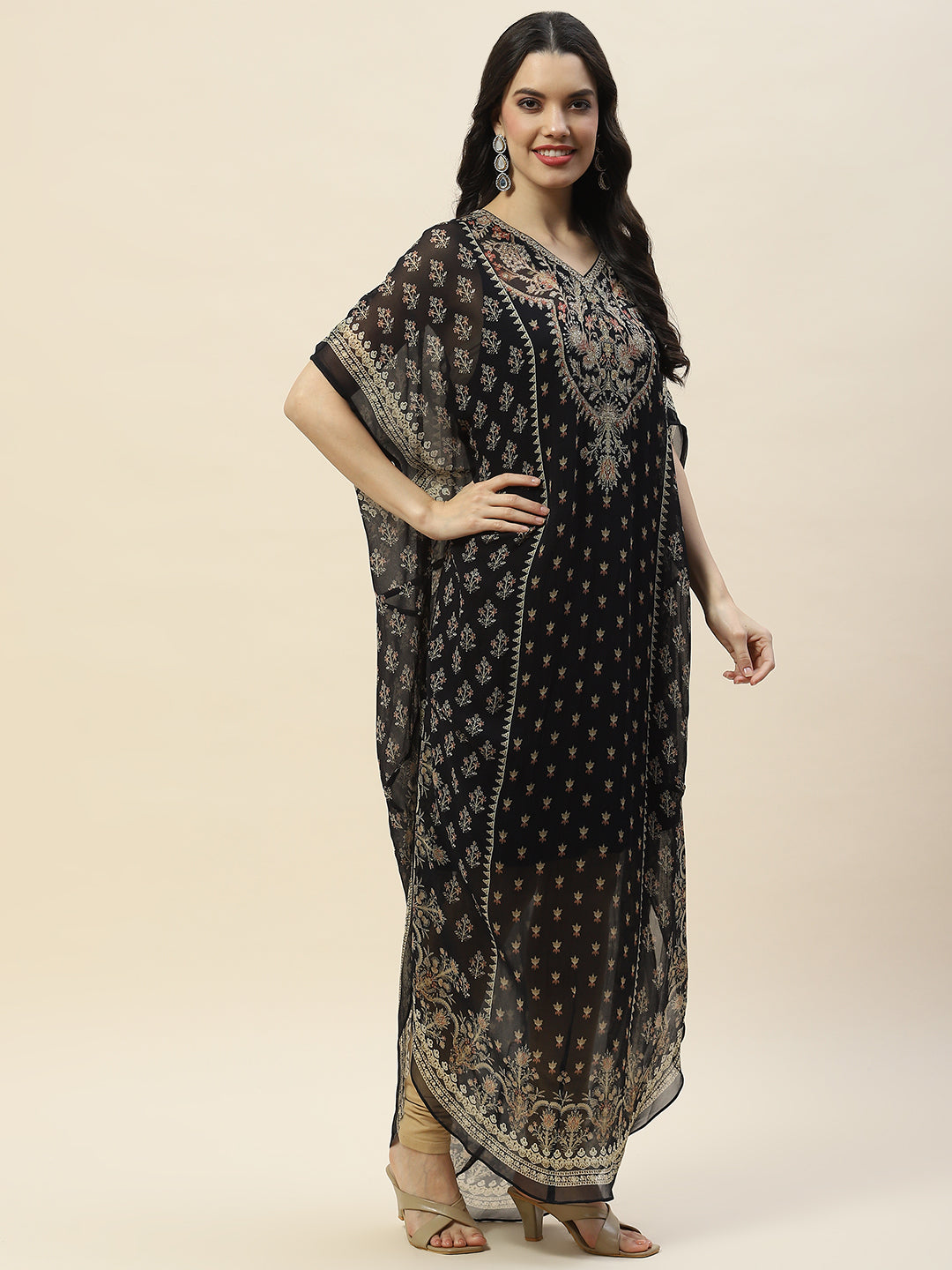 Digital Print Georgette Kaftan Kurta