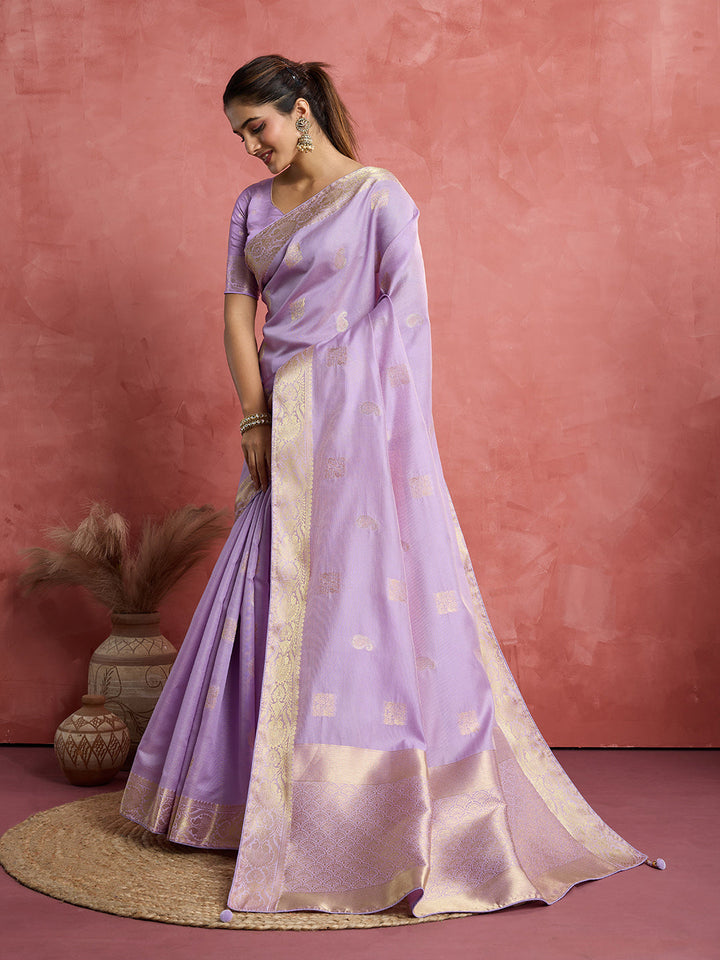 Woven Design Linen Blend Saree