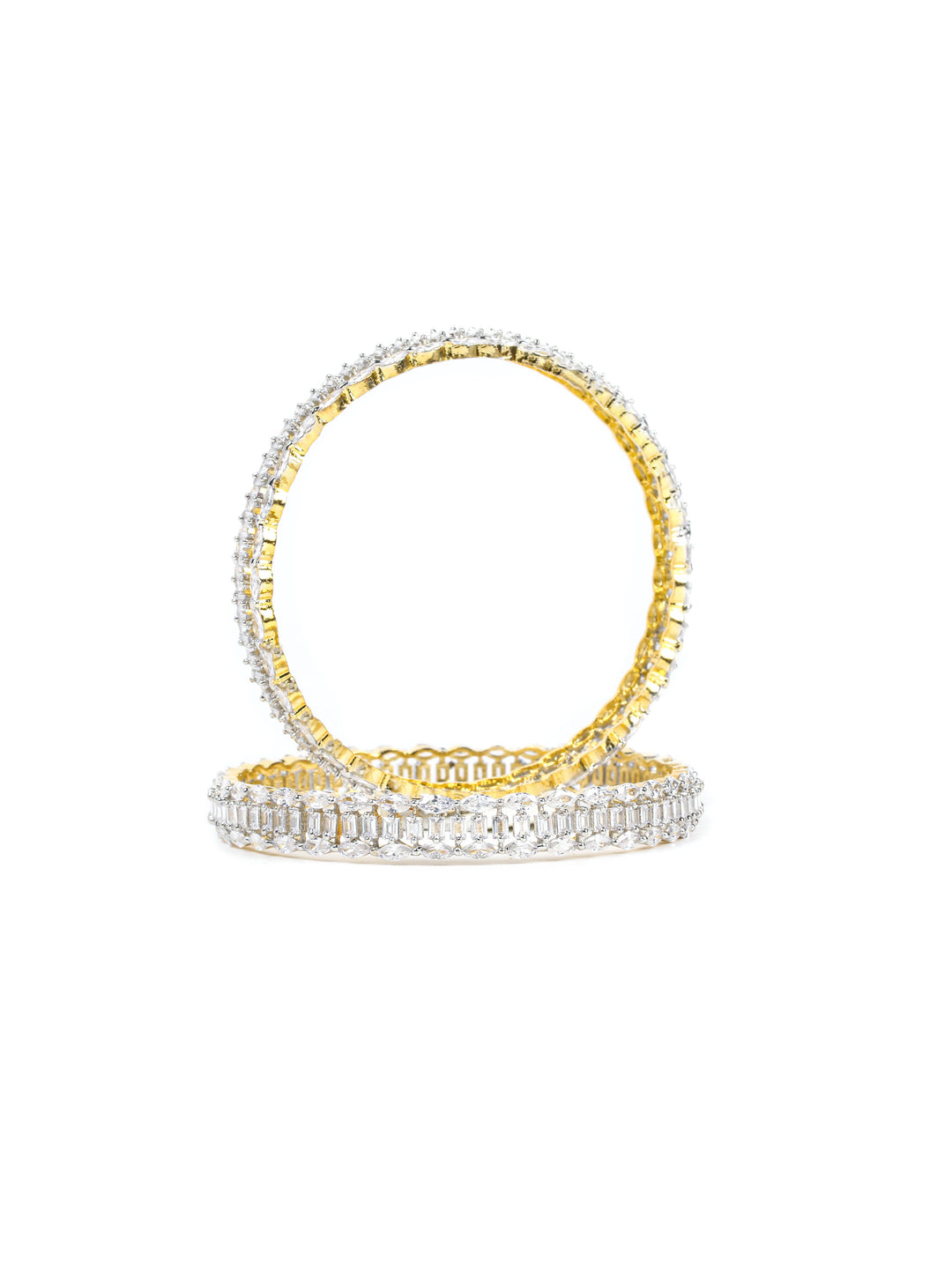 Gold &amp; Silver AD Bangles Set