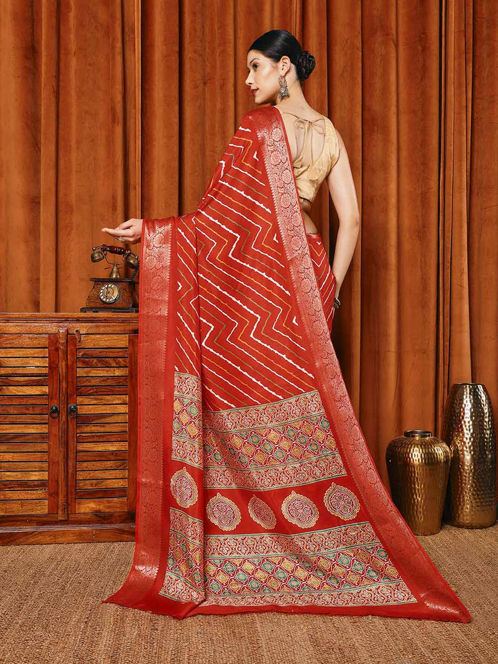 Digital Printed Art slik Saree