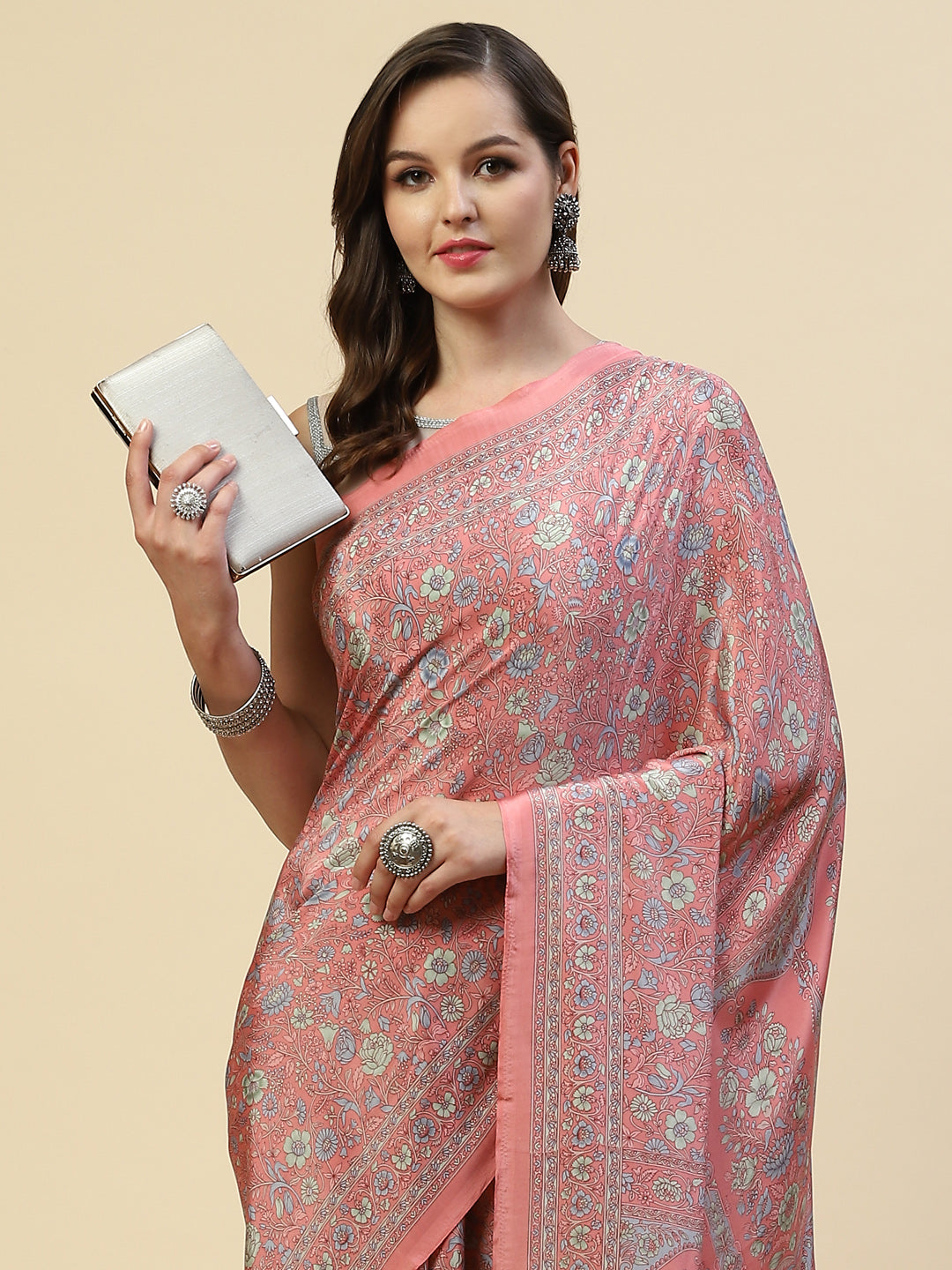 Digital Printed Crepe Saree