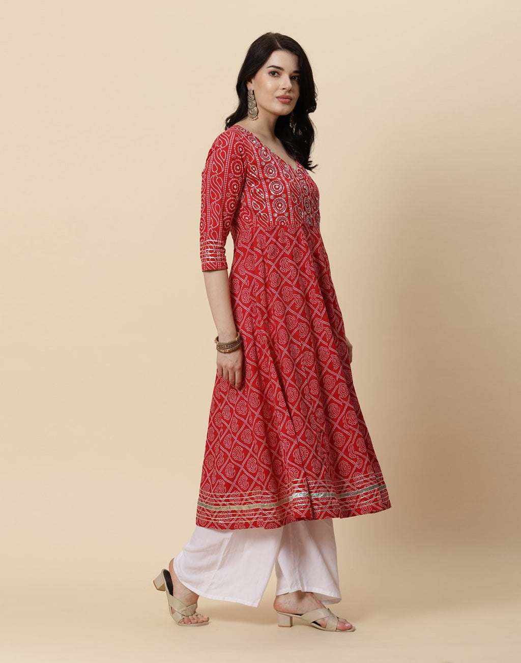 Printed Cotton Anarkali Kurti