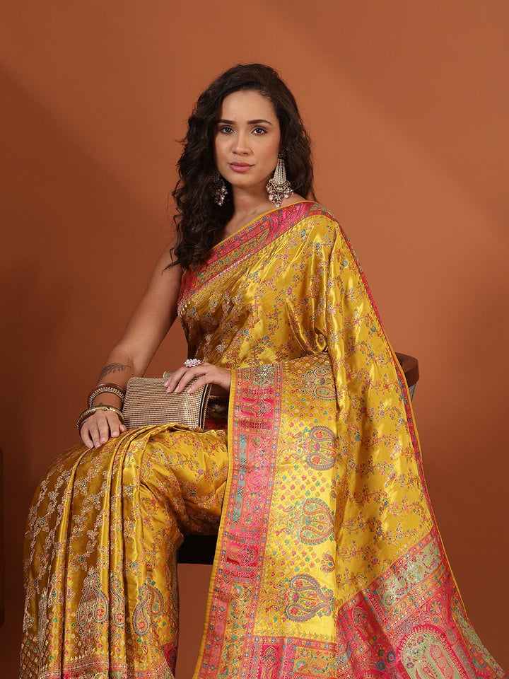 Woven Design Satin Saree