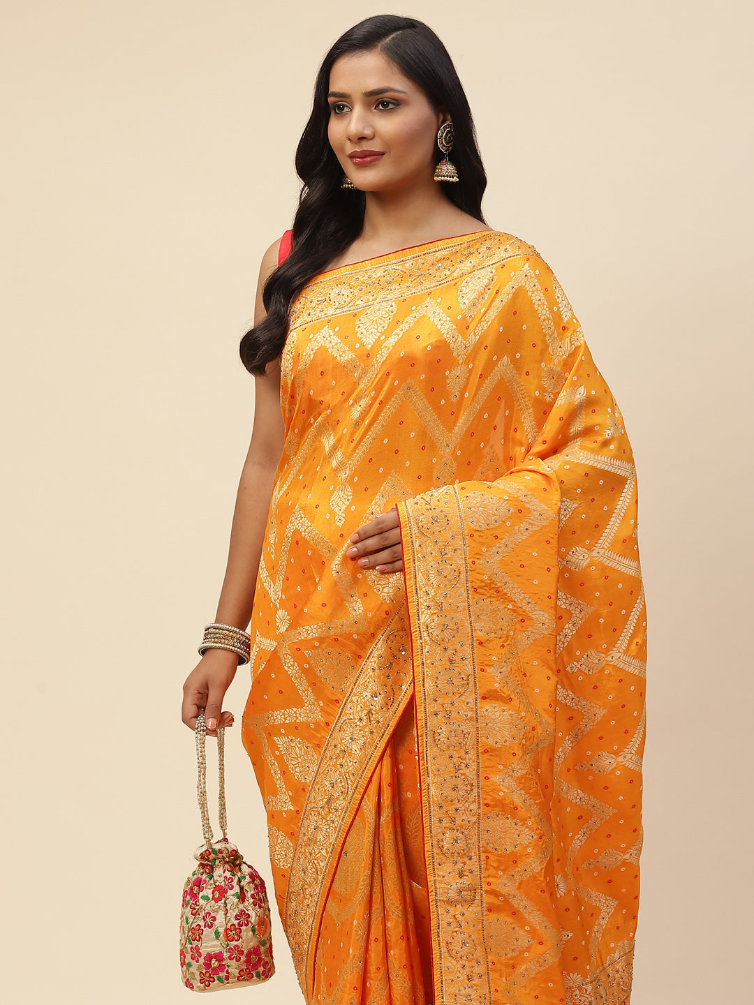 Stone Embroidered Banarasi Saree