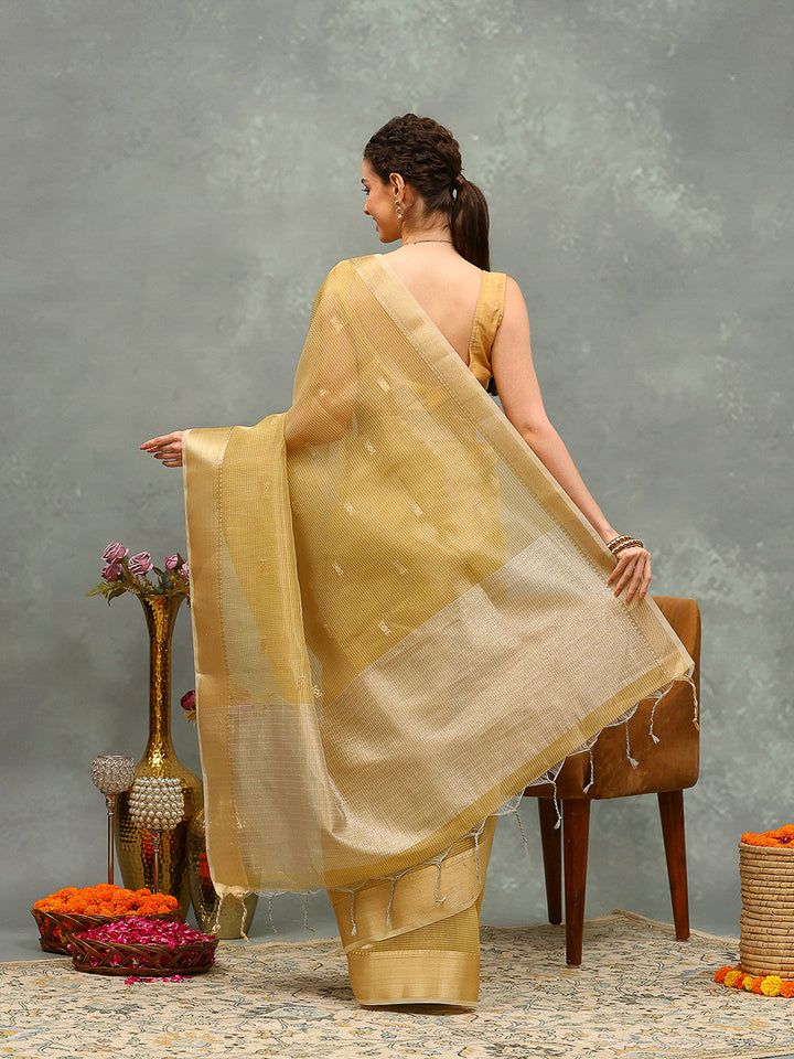 Woven Design Tissue Saree