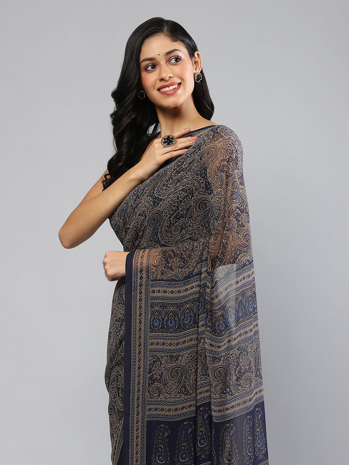 Digital Printed Georgette Saree