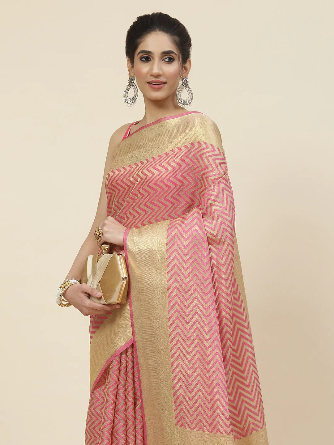 Zari Jaal Cotton Woven Saree