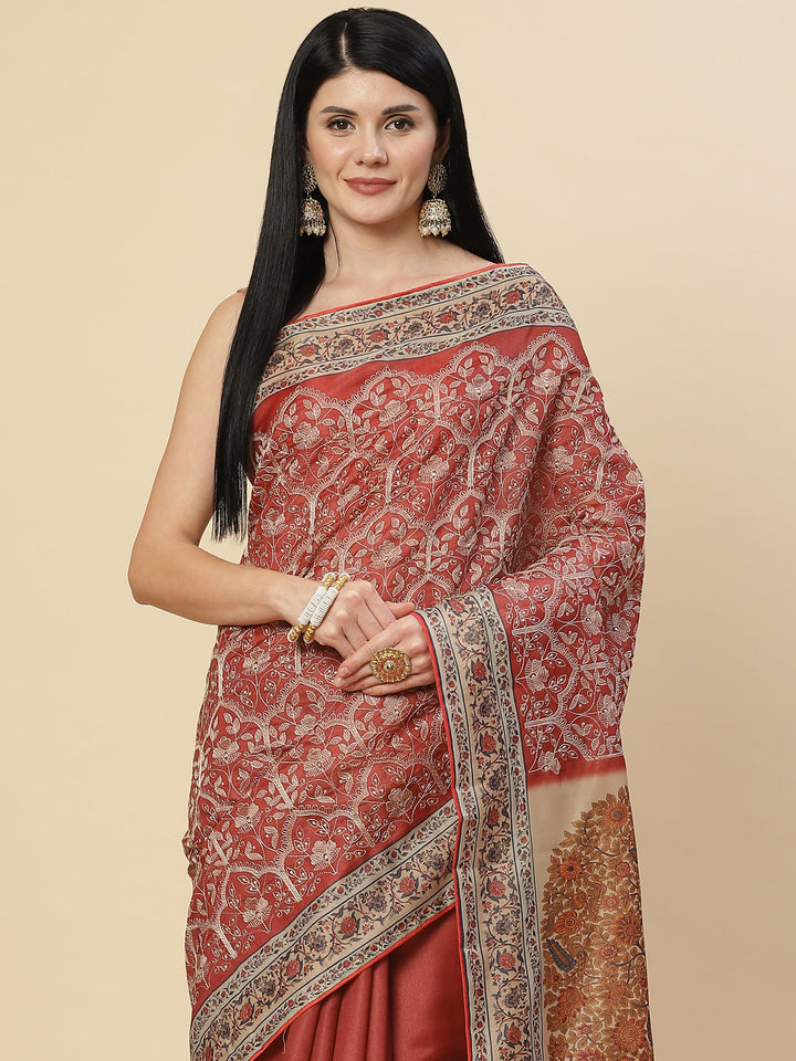 Printed Tussar Saree
