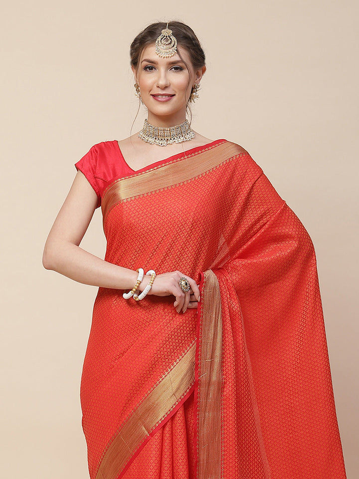 Jacquard Zari Work Woven Art Handloom Saree
