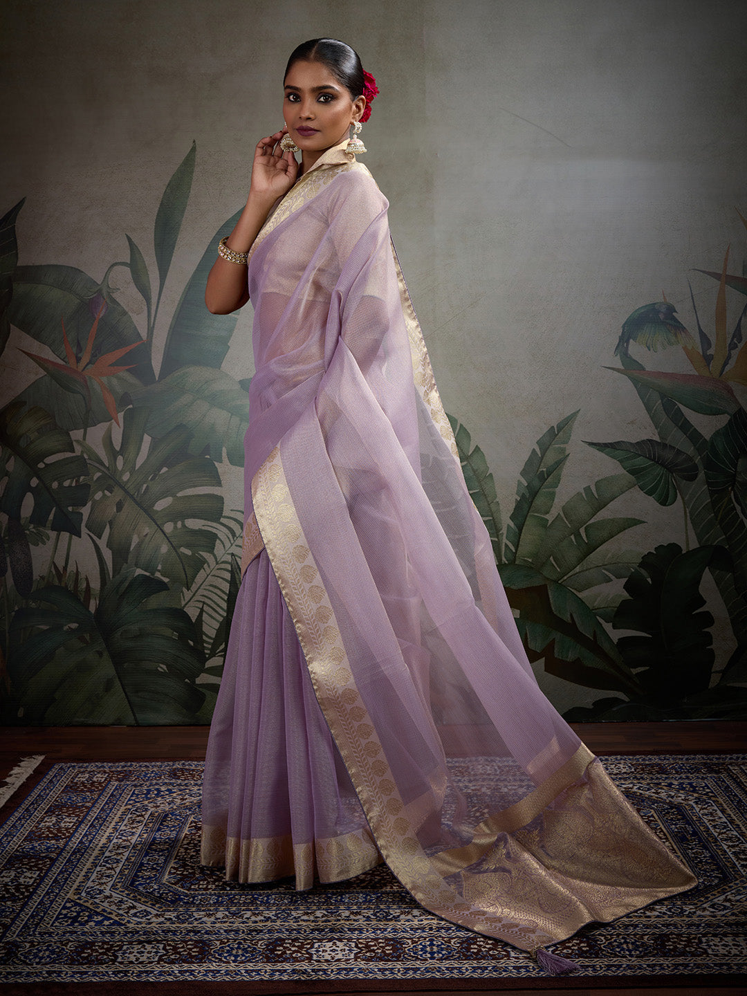 Woven Design Linen Blend Saree
