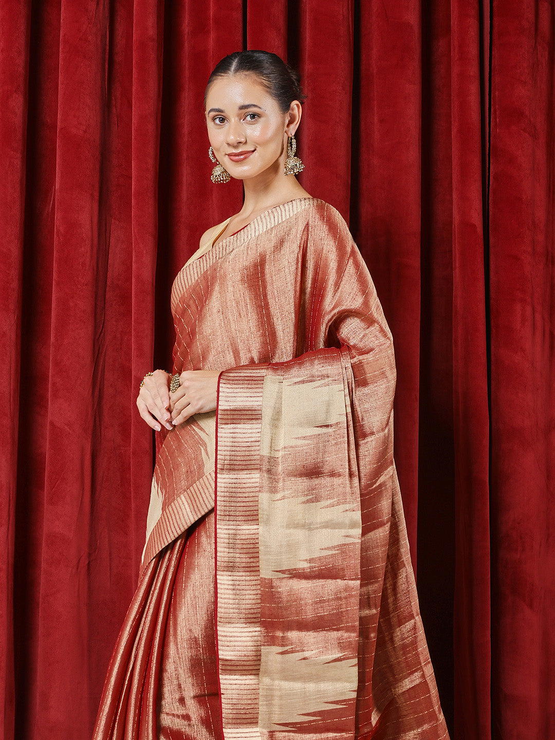 Zaari Border Art Silk Saree