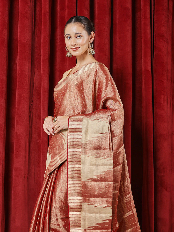 Zaari Border Art Silk Saree