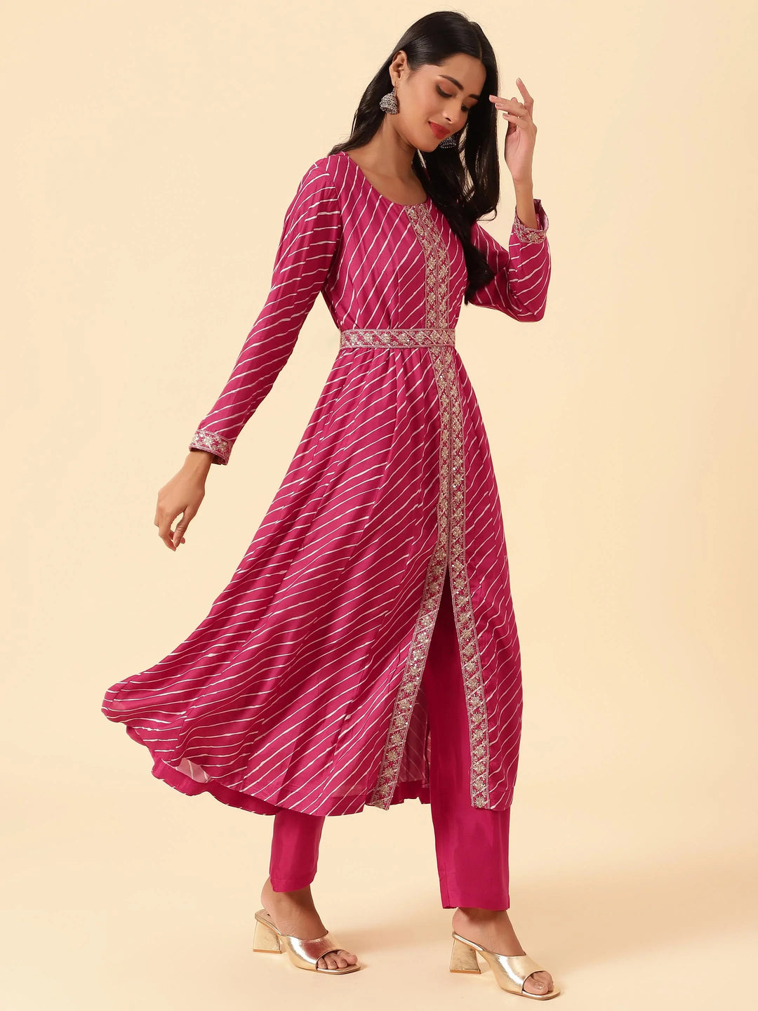 Printed Cotton Kurta With Pants