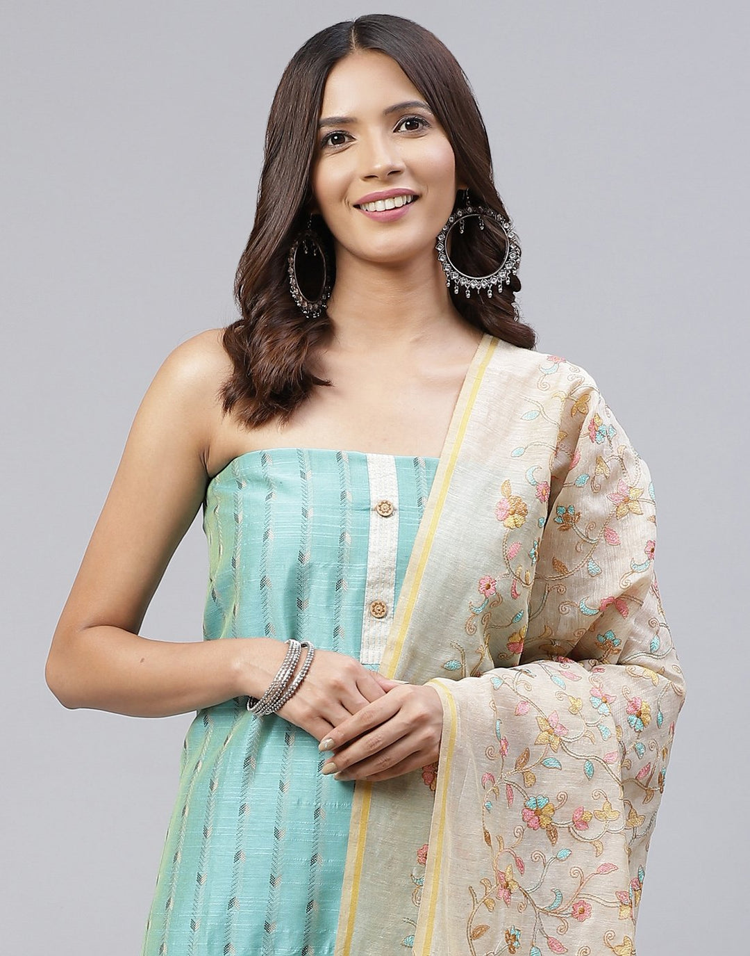 Embroidered Chanderi Suit Piece