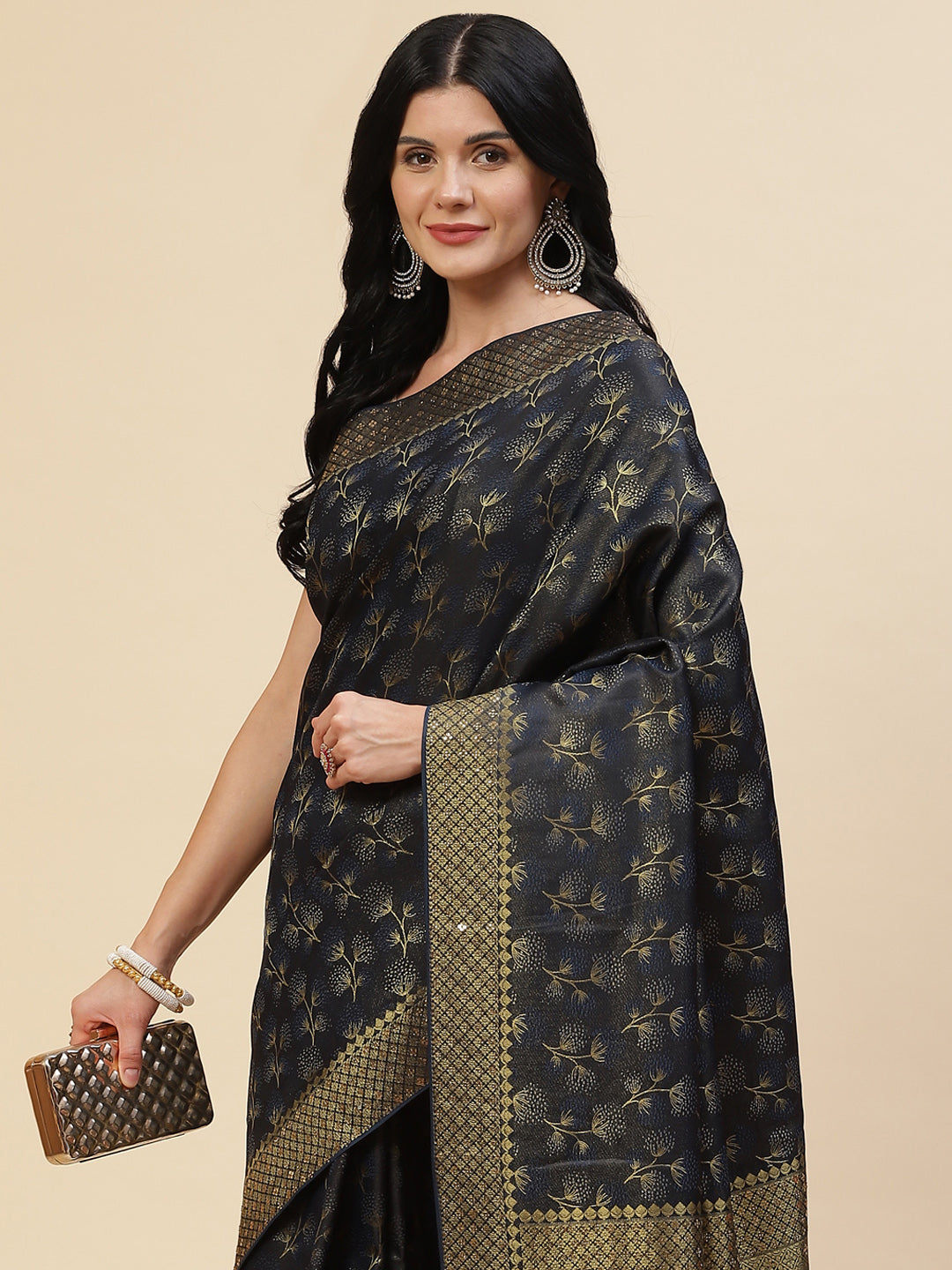 Stone Embroidered Banarasi Saree