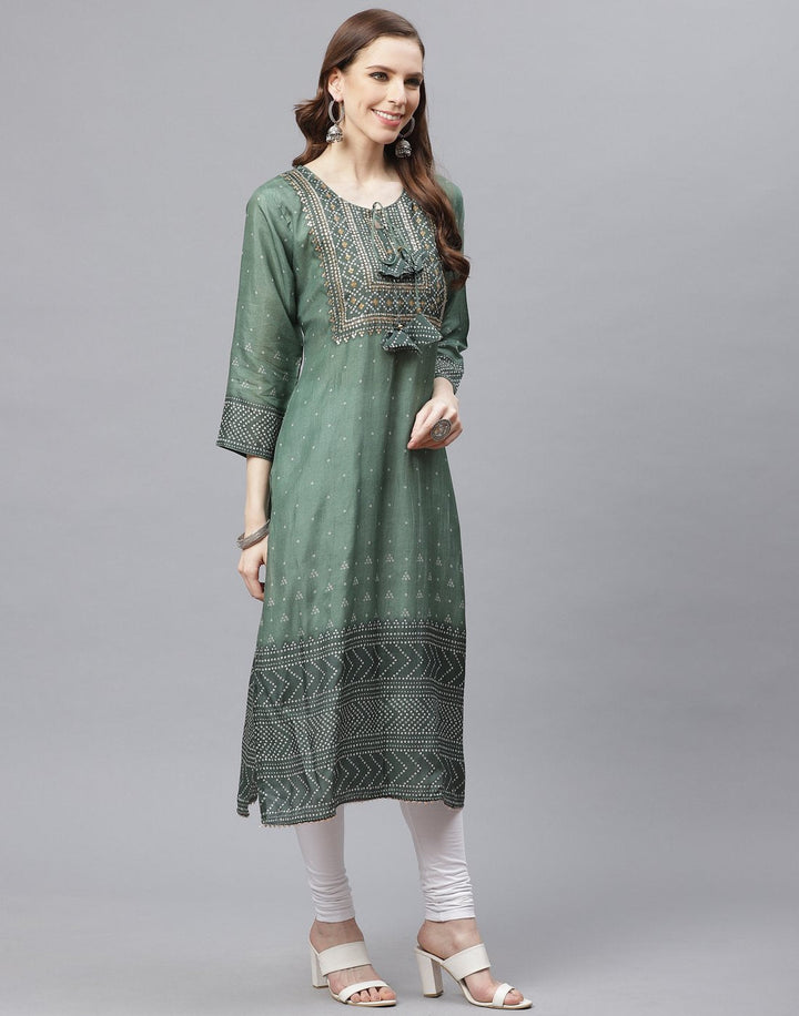 Elegant Straight Cotton Kurti