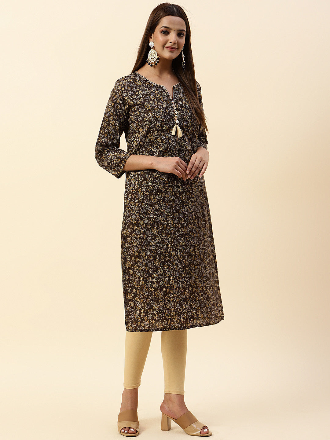 Floral Printed Cotton Kurta