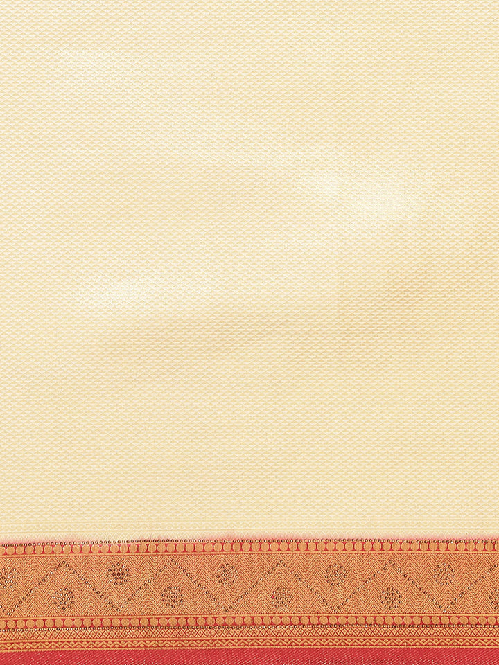 Brocade Art Handloom Saree with Stone Booti