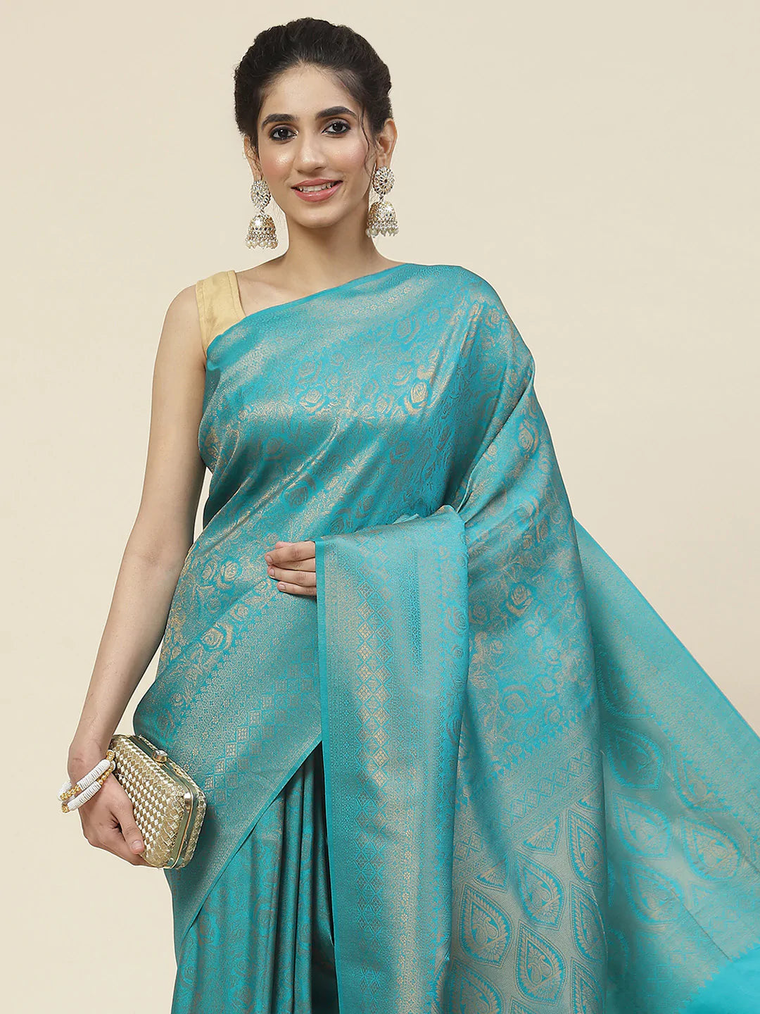 Zari Jaal Handloom Woven Saree