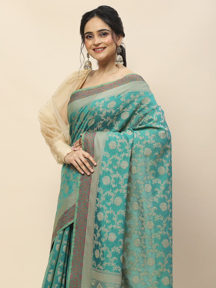Resham Jaal Woven Cotton Saree