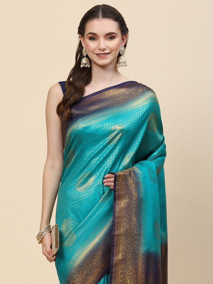 Zari Jaal Handloom Woven Saree