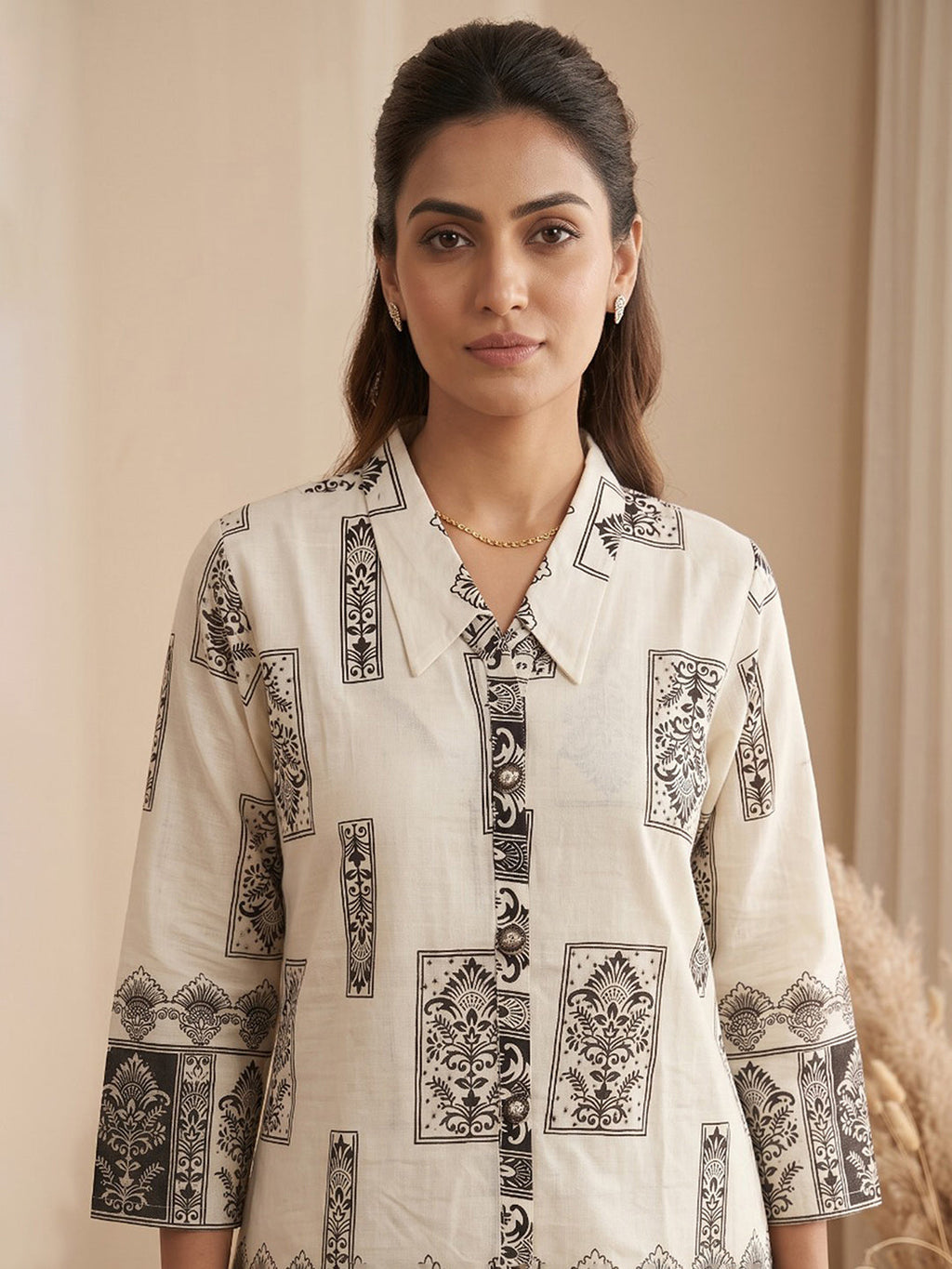 Embroidery Cotton Blend Kurta Set