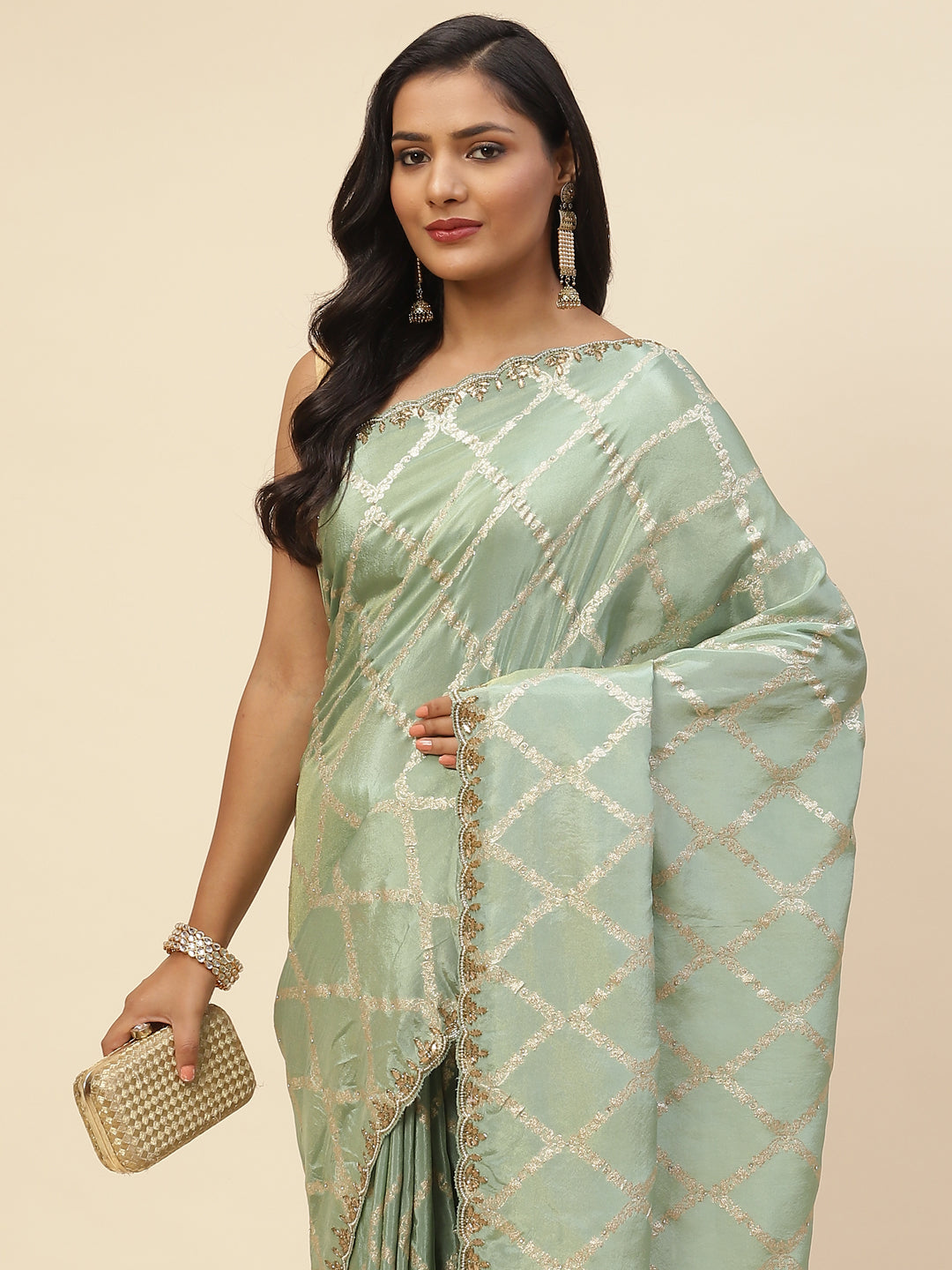 Cutdana Embroidered Banarasi Saree