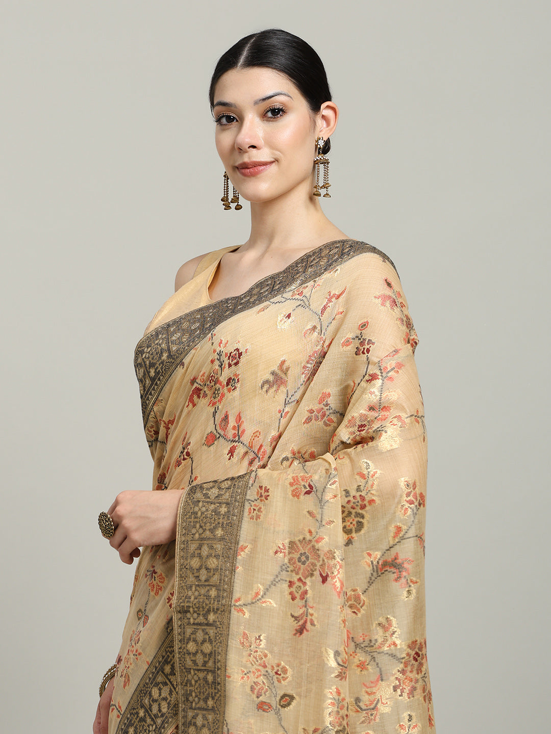 Zari Jaal Art Silk Woven Saree
