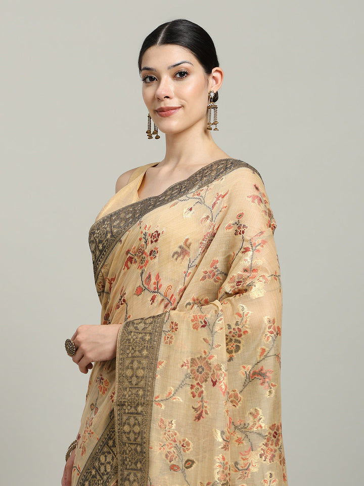 Zari Jaal Art Silk Woven Saree