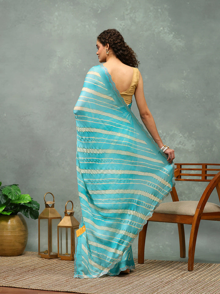 Digital Printed Chiffon Saree