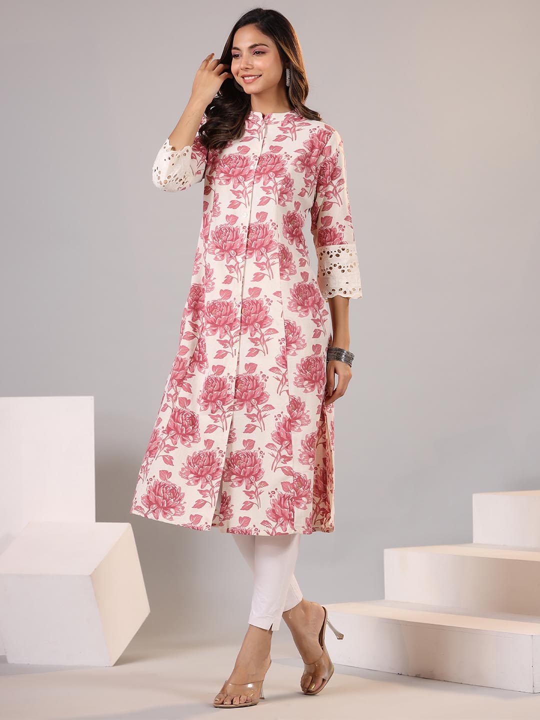 Floral Printed Cotton Kurta