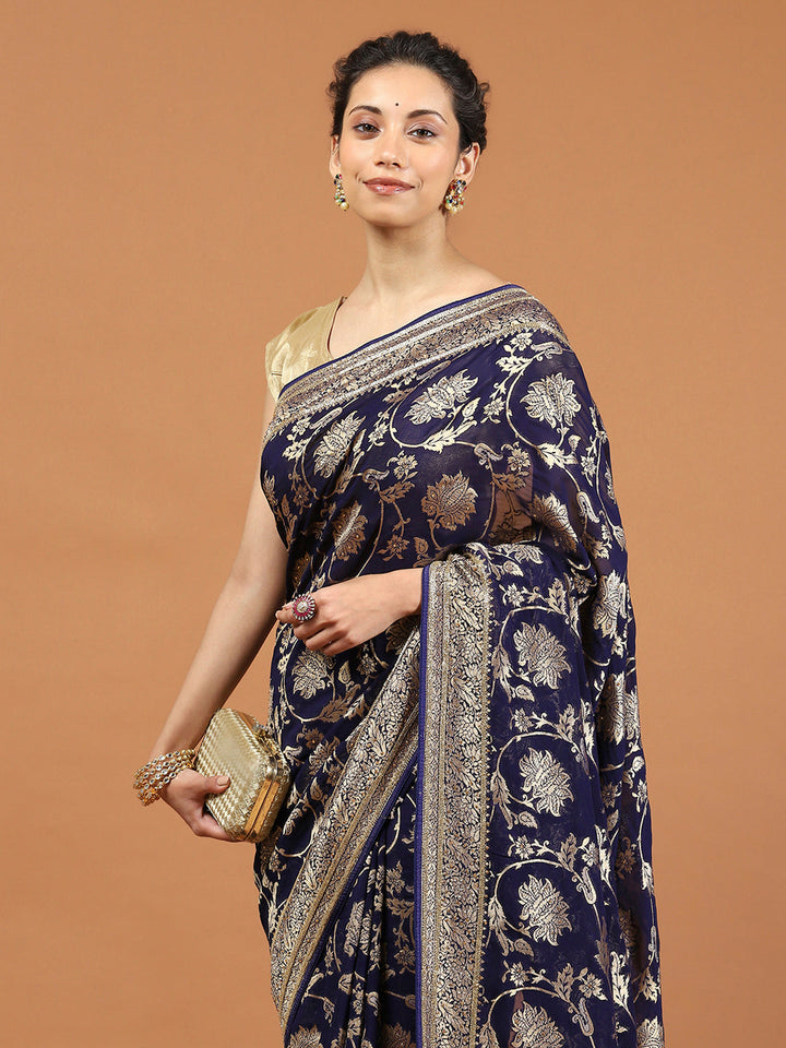 Khaddi Woven Banarasi Saree