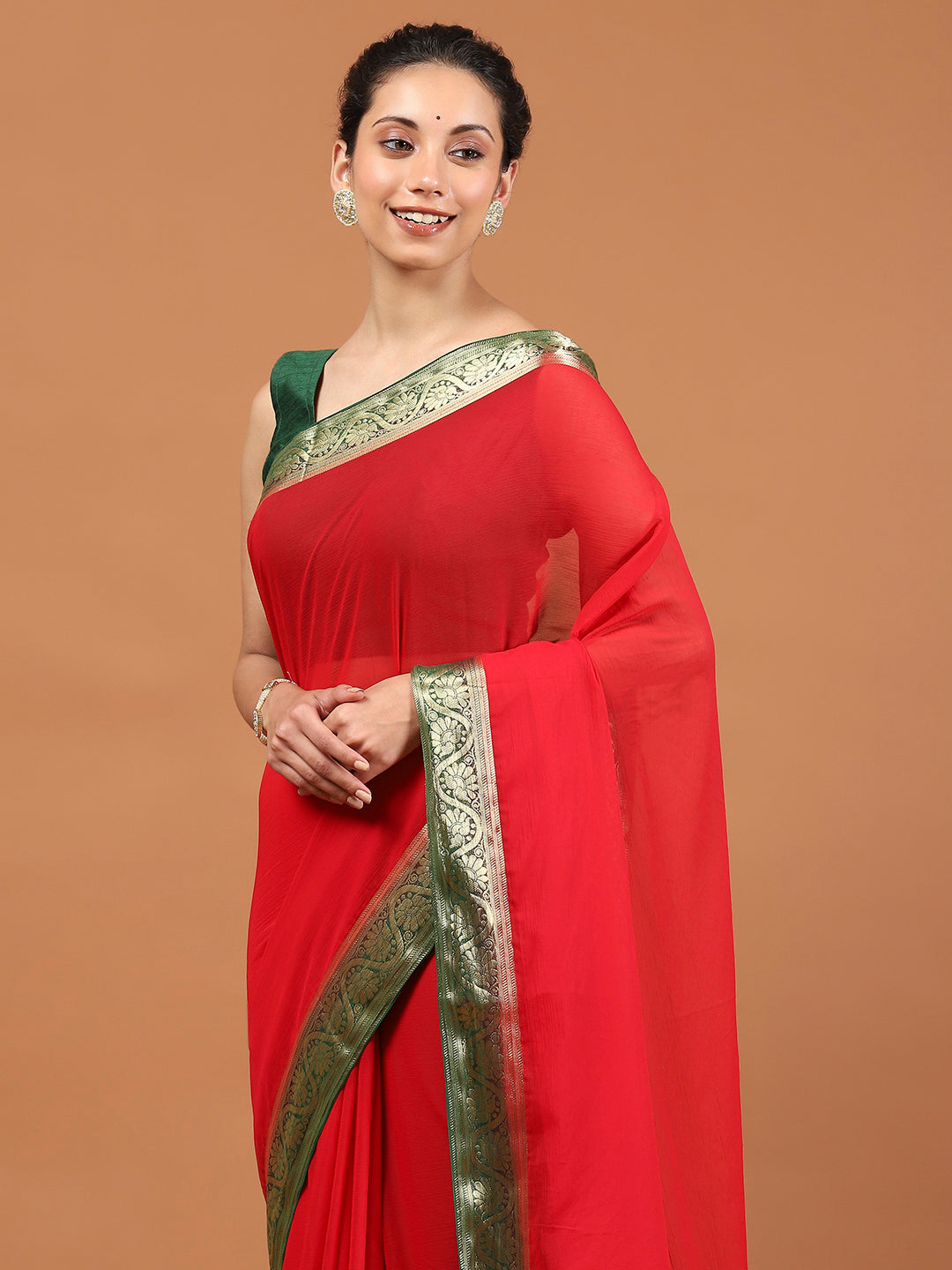 Zari Border Woven Art Silk Saree