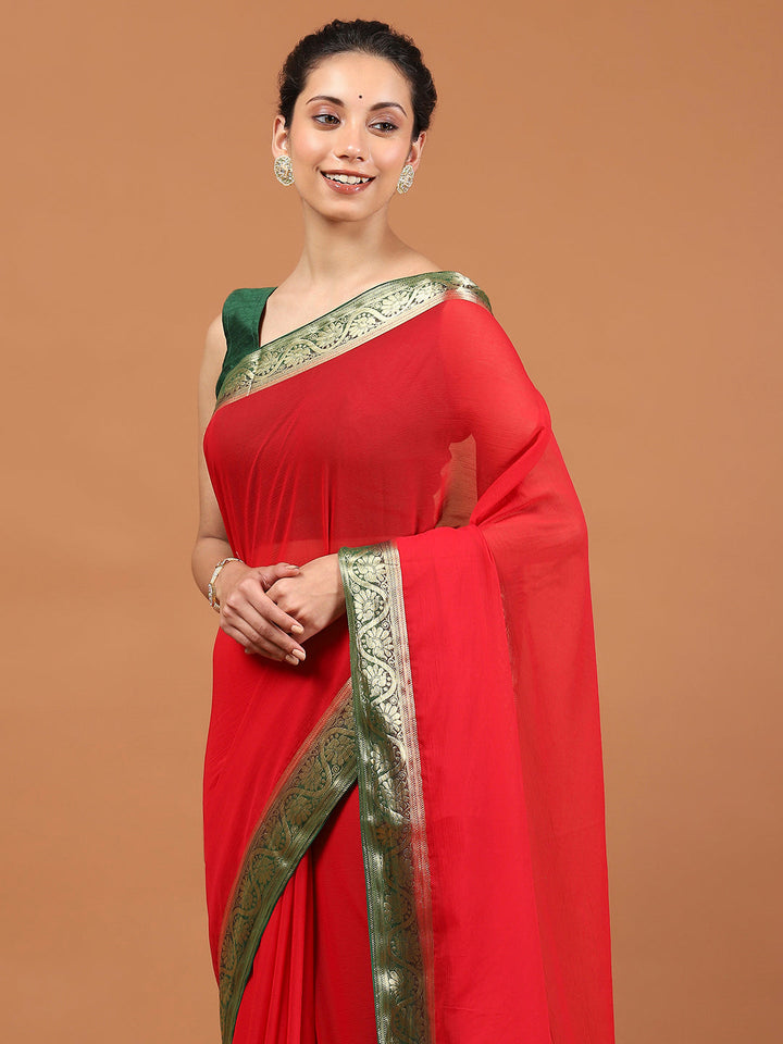Zari Border Woven Art Silk Saree