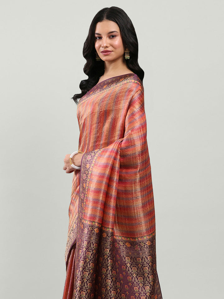 Zari Jaal Georgette Woven Saree