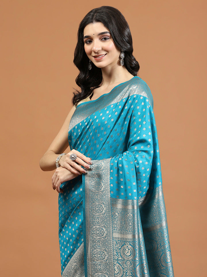 Zari Jaal Woven Art Silk Saree