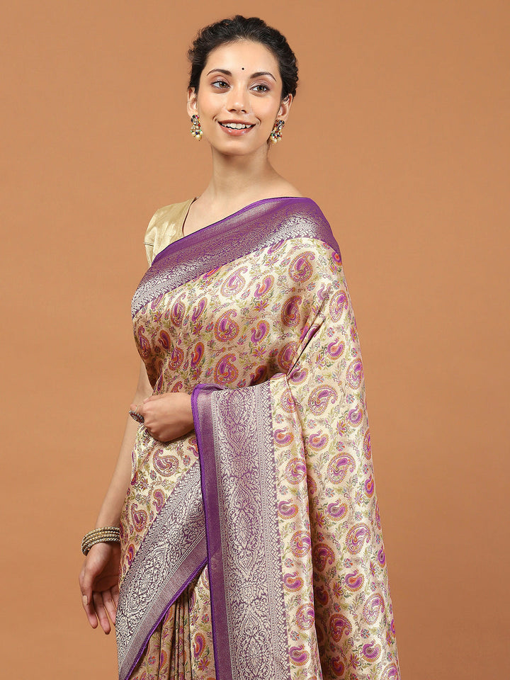 Zari Booti Banarasi Woven Saree
