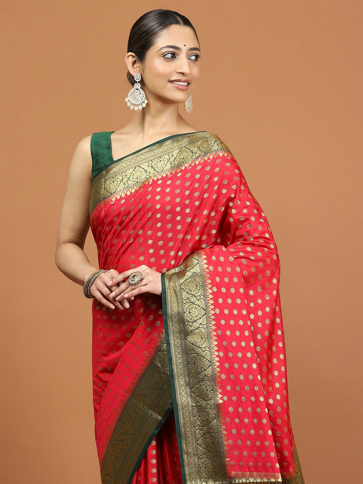 Zari Border Woven Art Silk Saree