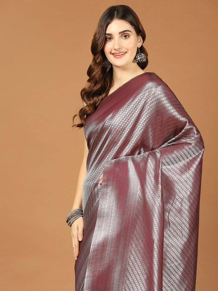 Zari Jaal Brocade Handloom Woven Saree