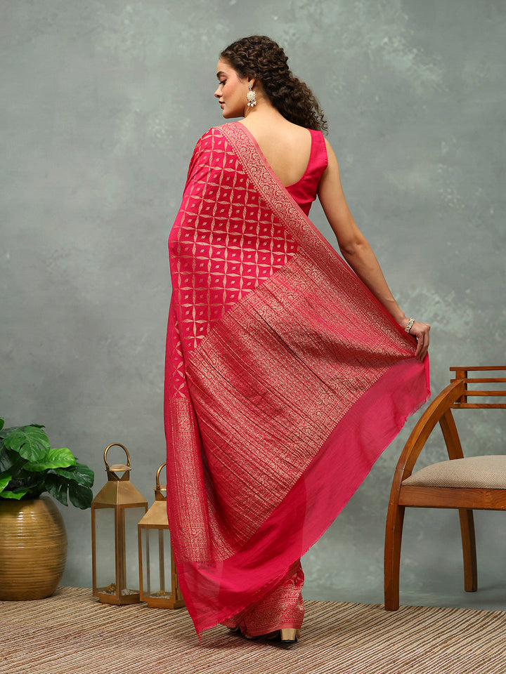 Woven Jaal Georgette Saree