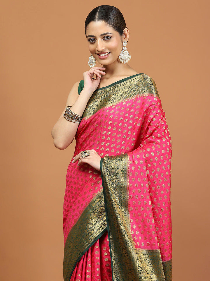 Zari Border Woven Art Silk Saree