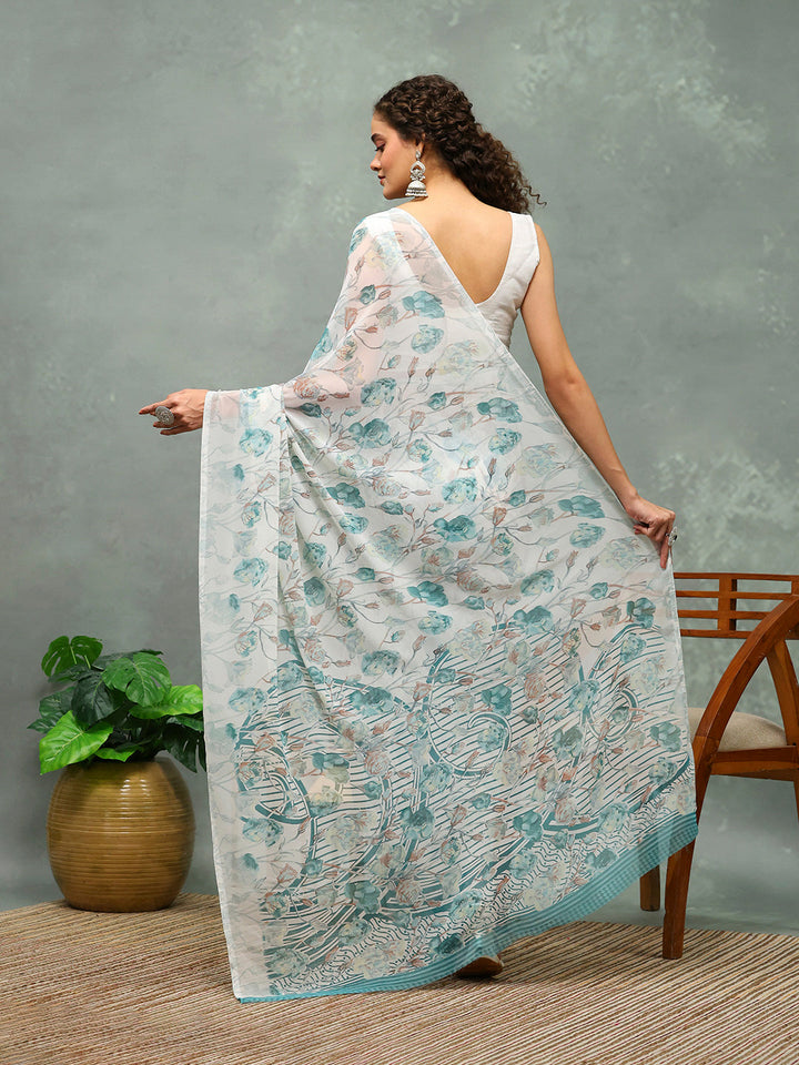 Digital Printed Georgette Saree